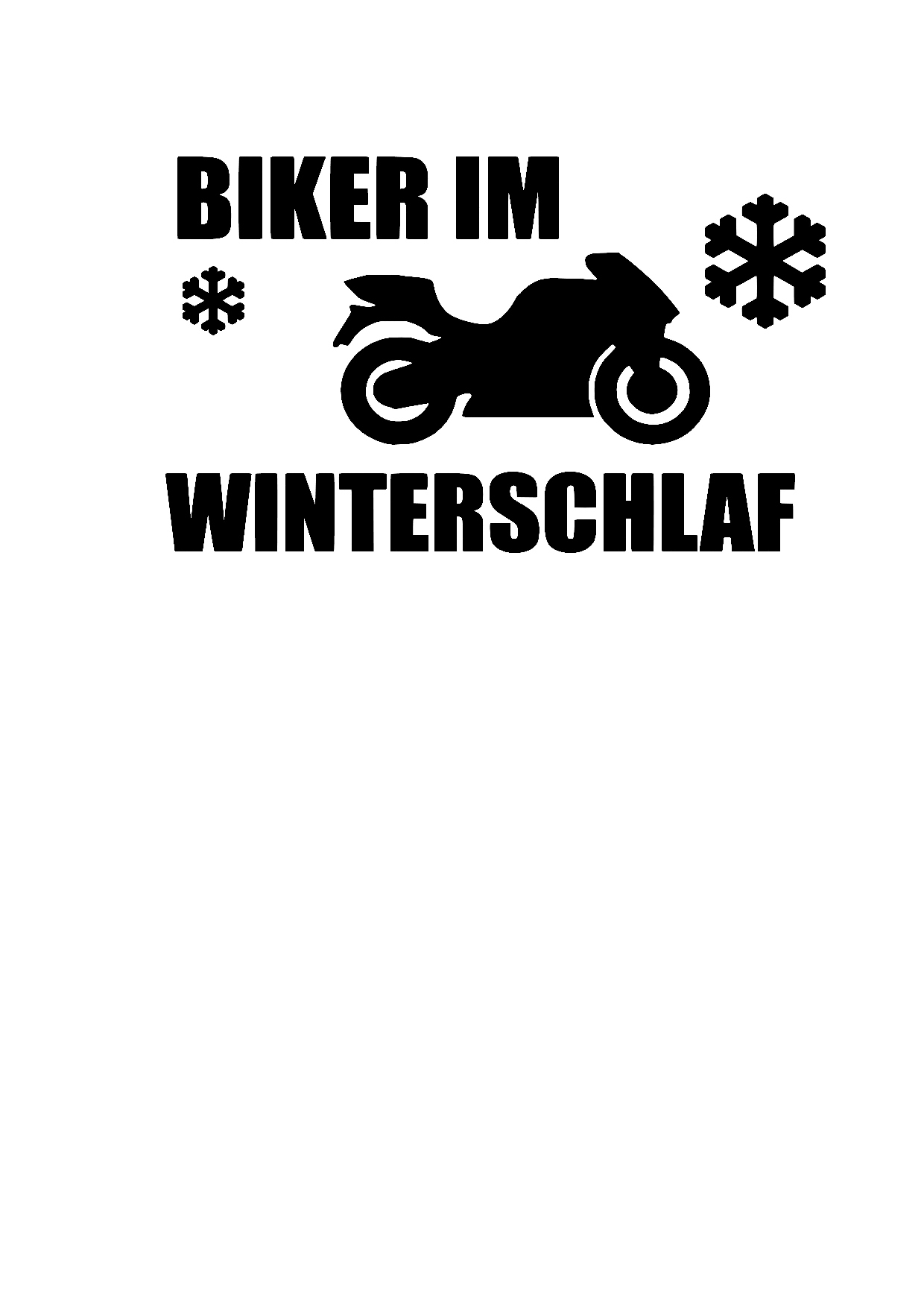 Biker in winterschlaf sticker
