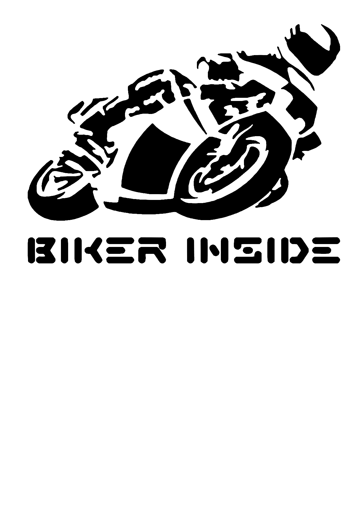Biker inside sticker style 2