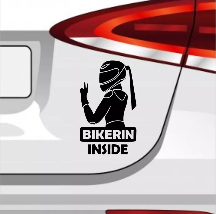 Bikerin inside sticker