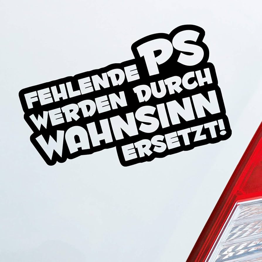 Fehlende ps werden durch wahnsinn ersetzt aufkleber