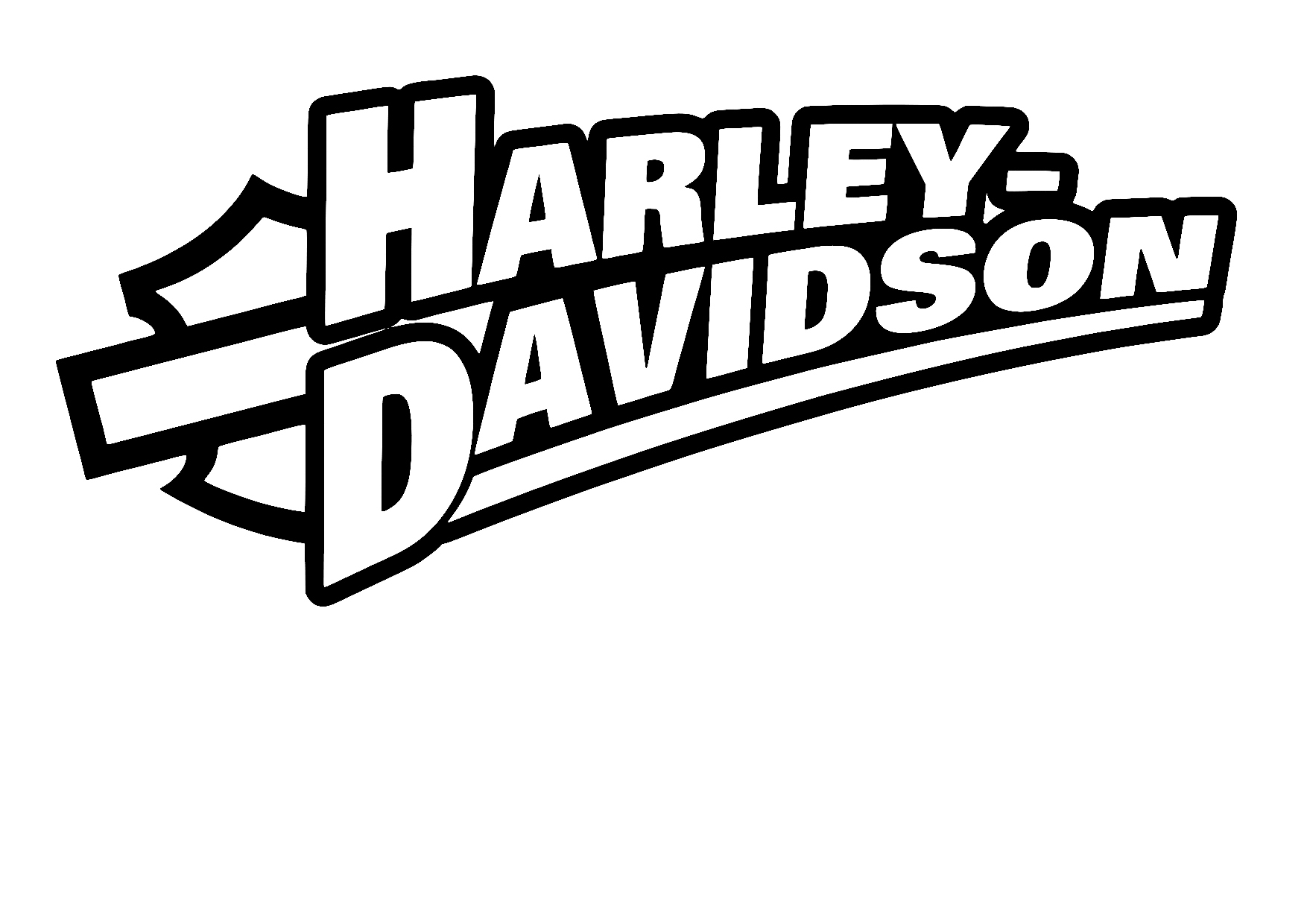 Harley davidson tank sticker style 4
