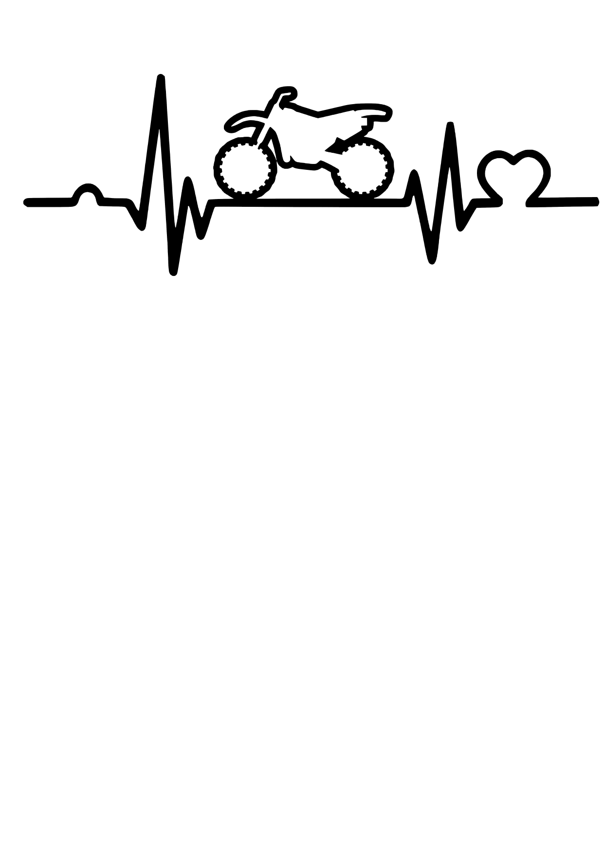 Motorcycle design with electrocardiogram drawing sticker