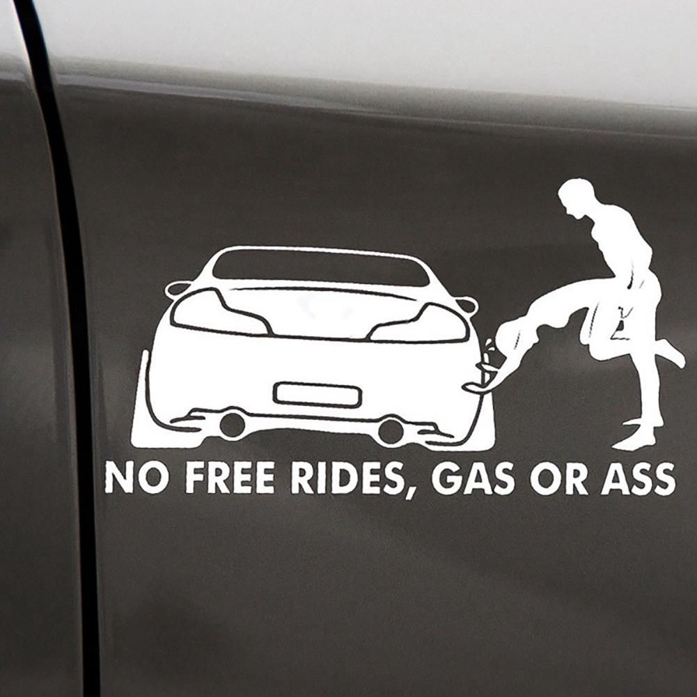 No free rides gas or ass sticker