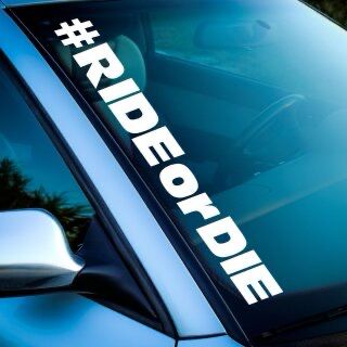 Ride or die aufkleber fuer echte leidenschaft