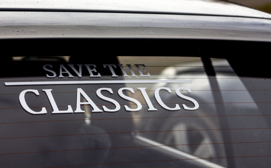 Save the classics aufkleber fuer oldtimer fans