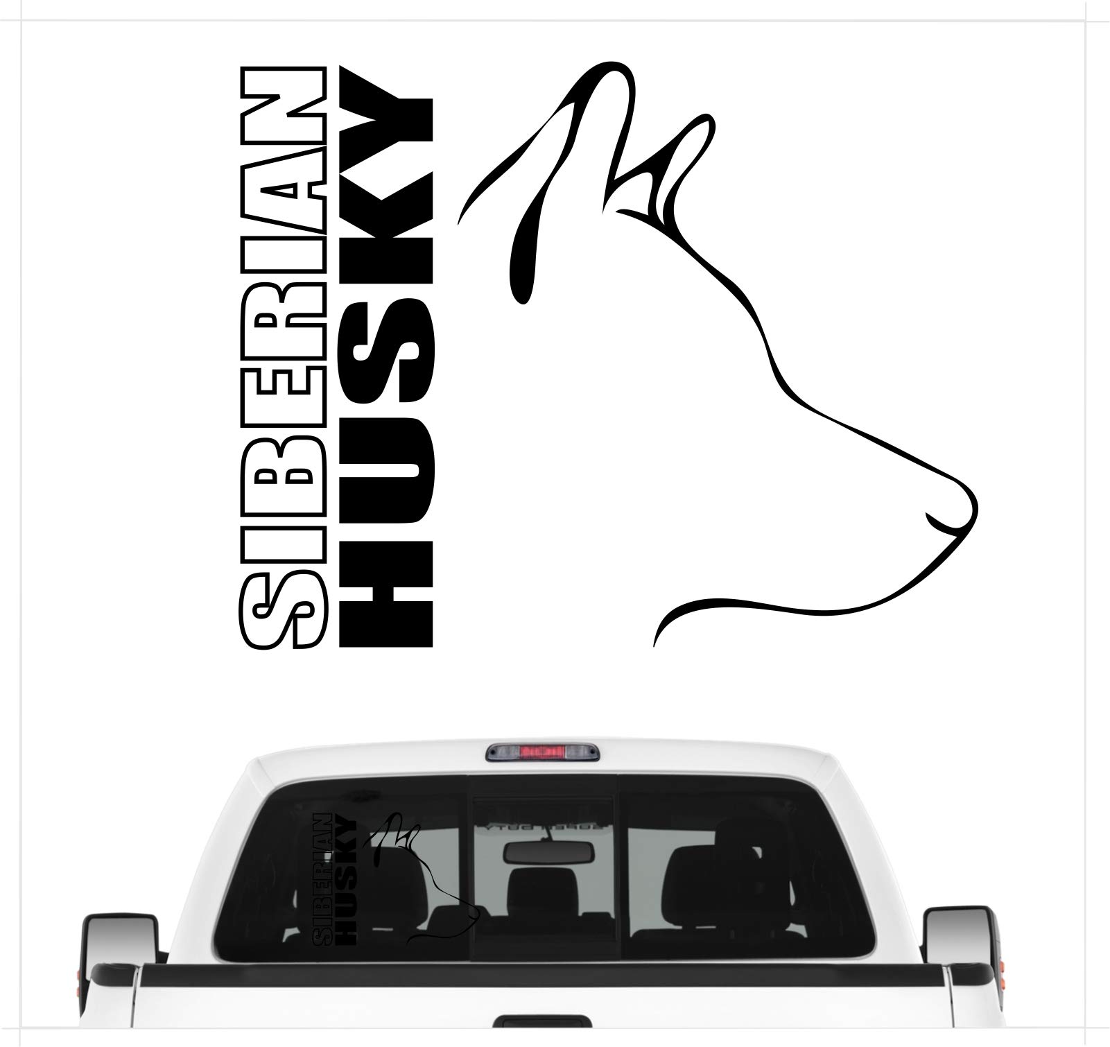 Siberian husky silhouette aufkleber
